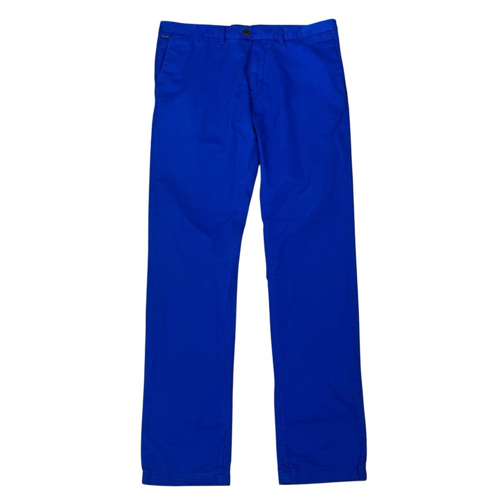 Scotch & Soda NEW Stuart Slim Fit Chino Mens 31x32, Fits 32x32 Blue Cotton Twill